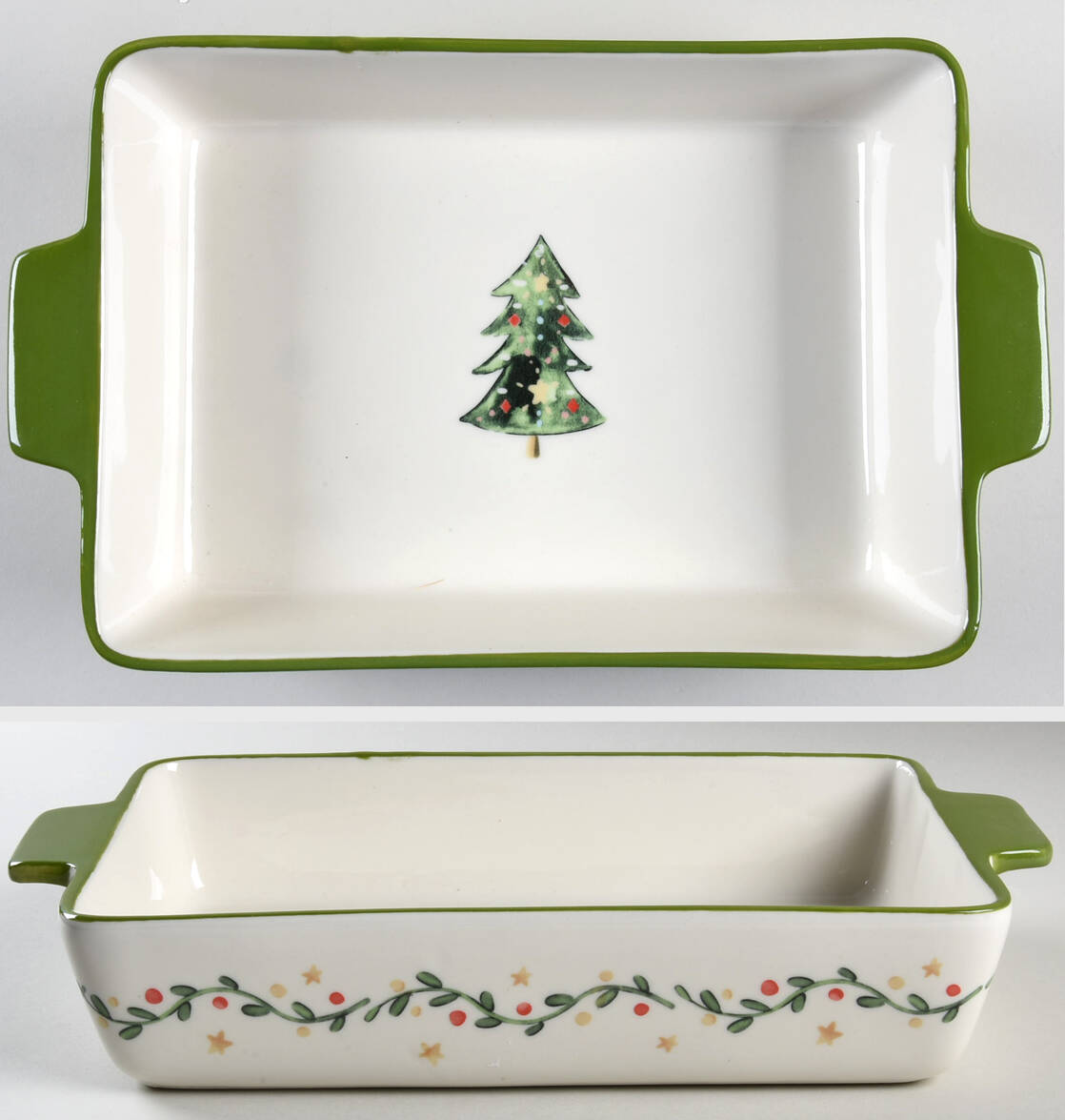 Vintage Christmas 12" Rectangular Baker