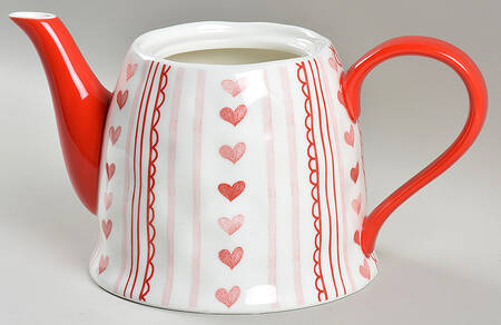 Pink Heart Teapot No Lid