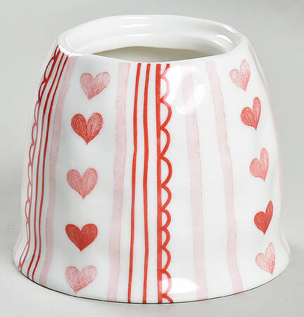 Pink Heart Sugar Bowl No Lid
