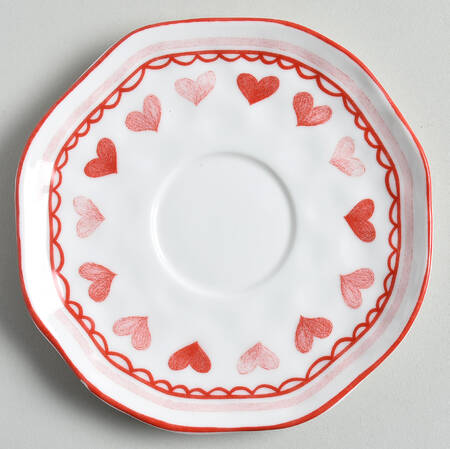 Pink Heart Saucer