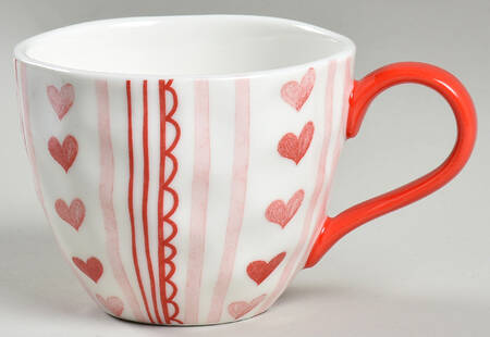 Pink Heart Flat Cup