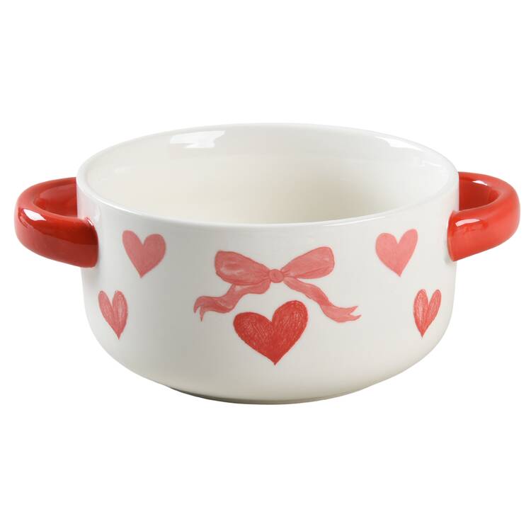 Pink Heart Individual Casserole No Lid