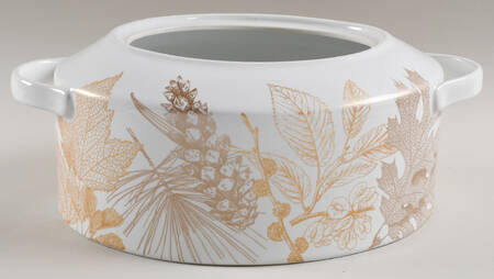 Golden Foliage Oval Vegetable No Lid