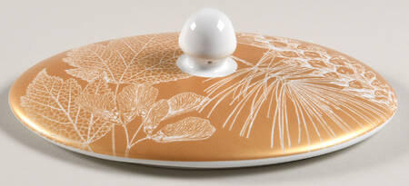 Golden Foliage Lid for Oval Vegetable