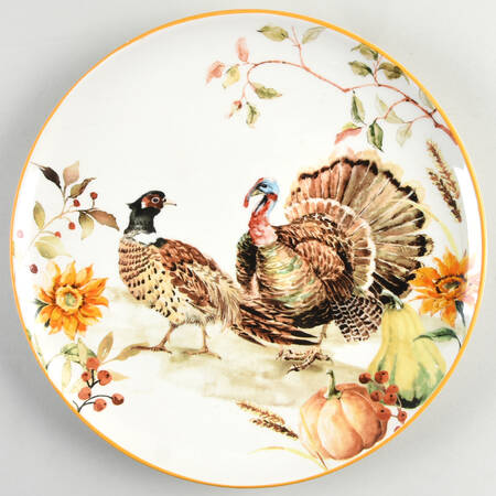 Colorful Turkey Dinner Plate