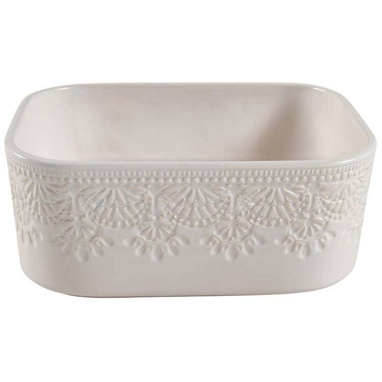 Vintage Lace 8" Rectangular Baker