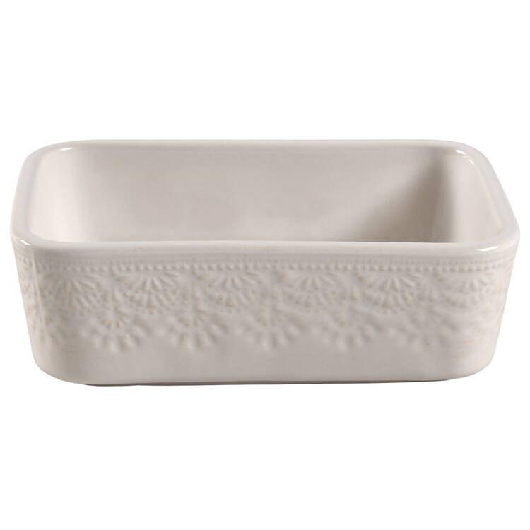 Vintage Lace 6" Rectangular Baker