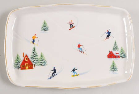 Ski Forest Ski 10" Rectangular Serving Platter