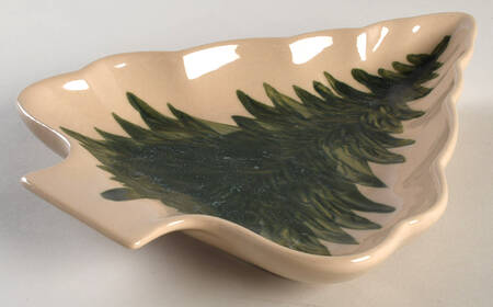 Pine Large Tree Shaped Dish by Potter's Studio