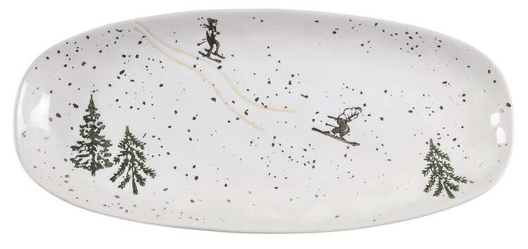 Ski Lodge 12" Oval Serving Platter by Potter's Studio