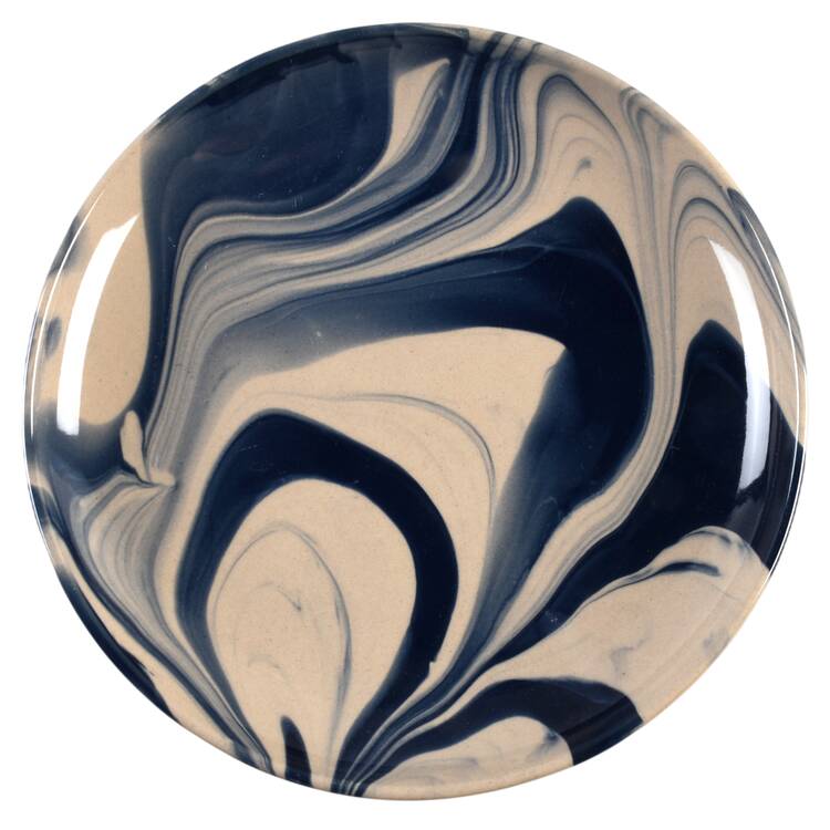Blue Marble Salad Plate