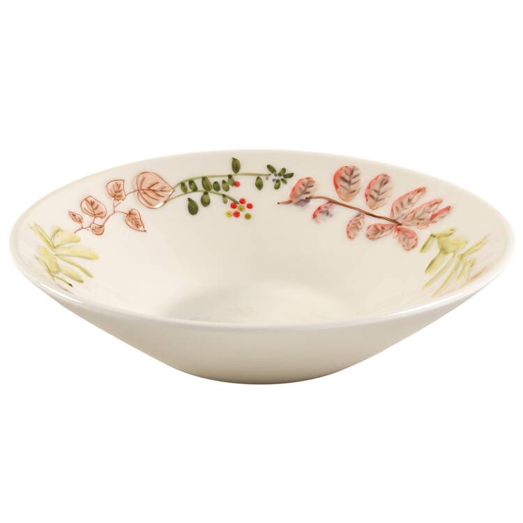 Embossed Floral Botanicals 9" Round Serving Bowl by Potter's Studio
