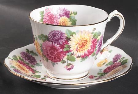 Autumn Glory Footed Cup & Saucer Set