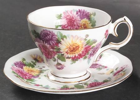 Autumn Glory Footed Cup & Saucer Set