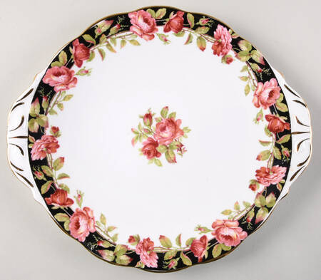 Black Magic Handled Cake Plate