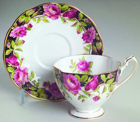 Black Magic Footed Cup & Saucer Set