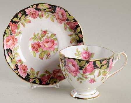 Black Magic Footed Cup & Saucer Set