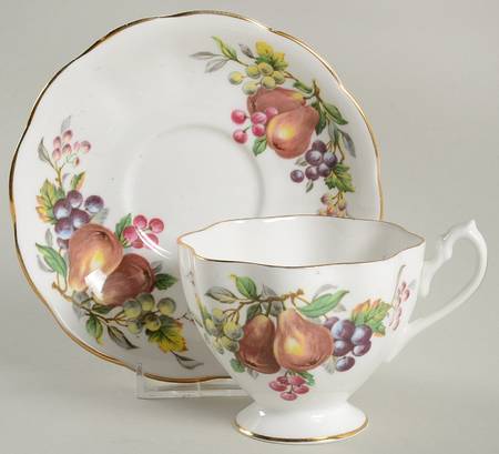 Fruit Series Footed Cup & Saucer Set