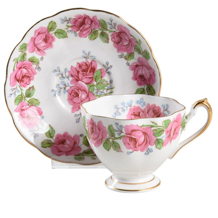 Lady Alexander Rose Footed Cup & Saucer Set