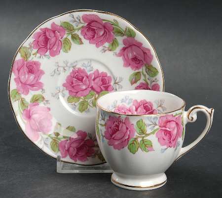 Lady Alexander Rose Footed Demitasse Cup & Saucer Set