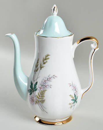 Louise (Green Center) Coffee Pot & Lid