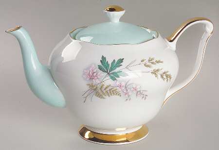 Louise (Green Center) Teapot & Lid