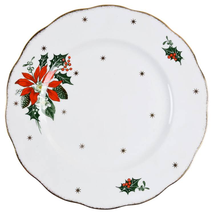 Noel (Gold Trim) Dinner Plate