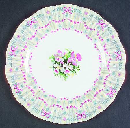 Royal Bridal Gown Salad Plate