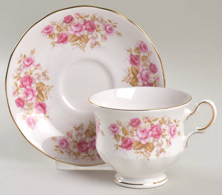 Rose Garden Footed Cup & Saucer Set