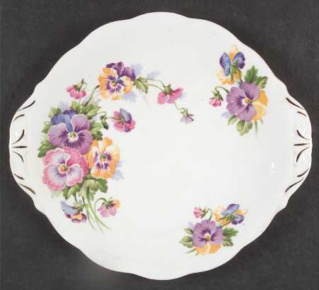 Spring Melody Handled Cake Plate