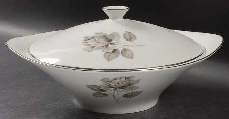 Midnight Rose Round Covered Vegetable