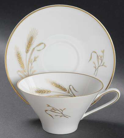 Whispering Wheat Flat Cup & Saucer Set