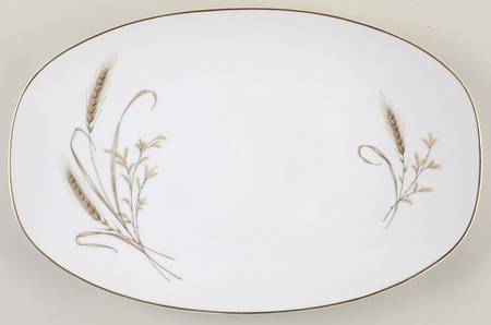 Whispering Wheat 14" Oval Serving Platter