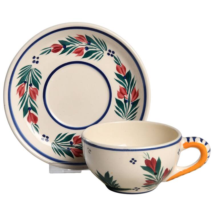 Campagne Flat Cup & Saucer Set