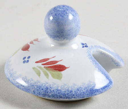 Fleuri Royal Lid for Mustard w/Attached Open Salt & Pepper