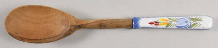 Fleuri Royal Salad Serving Spoon with Wood Bowl