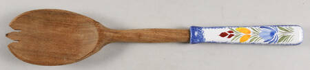 Fleuri Royal Salad Serving Fork with Wood Prongs