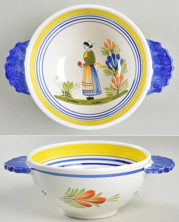 Henriot (Lady Or Man Center) Lugged Cereal Bowl