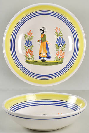 Henriot (Lady Or Man Center) 8" Round Vegetable Bowl