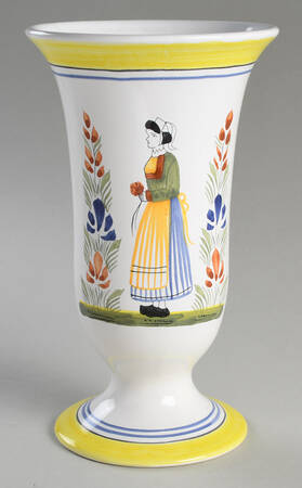 Henriot (Lady Or Man Center) 9" Vase