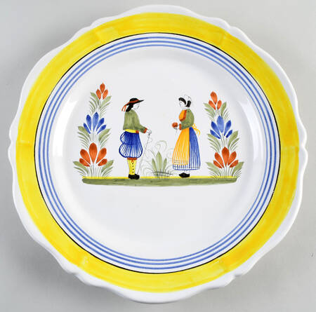 Henriot (Lady Or Man Center) 13" Wall Plate