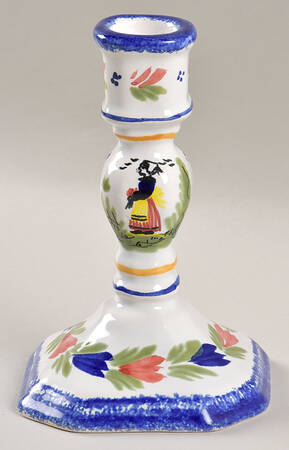 Henriot (Lady Or Man Center) Single Light Candlestick