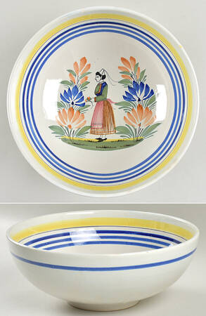 Henriot (Lady Or Man Center) 10" Round Vegetable Bowl
