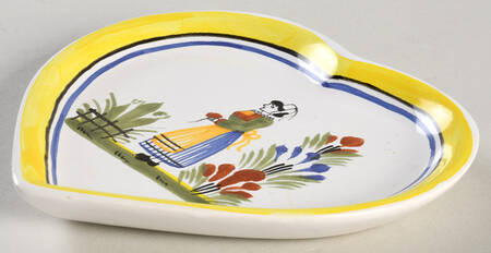 Henriot (Lady Or Man Center) Heart Shaped Dish