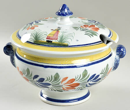Henriot (Lady Or Man Center) Tureen & Lid