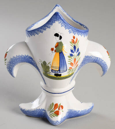 Henriot (Lady Or Man Center) Medium Figural Vase