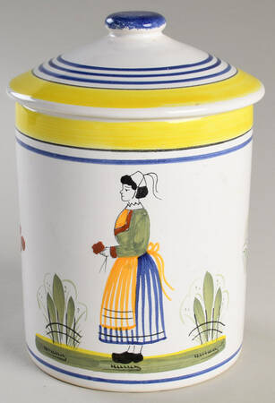 Henriot (Lady Or Man Center) Medium Canister & Lid
