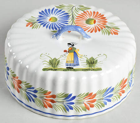 Henriot (Lady Or Man Center) Lid for Round Cheese Dish
