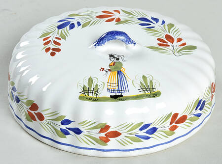 Henriot (Lady Or Man Center) Lid for Round Cheese Dish