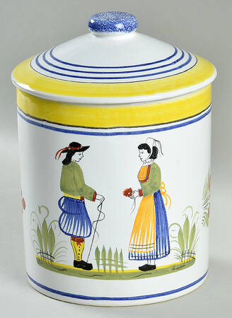 Henriot (Lady Or Man Center) Extra Large Canister & Lid